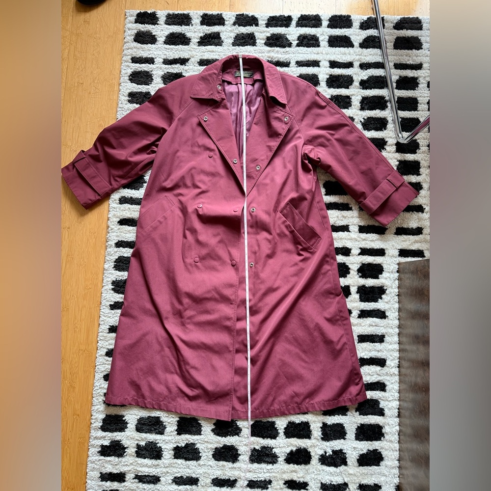 Women's Burgundy Trench Coat